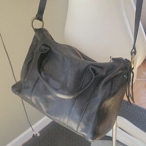 Madewell The Prauge Satchel Chic Black Leather Shoulder Or Crossbody  Bag